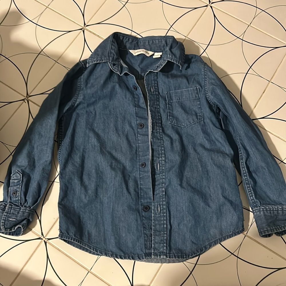 Janie and Jack size 3 boys denim collared shirt